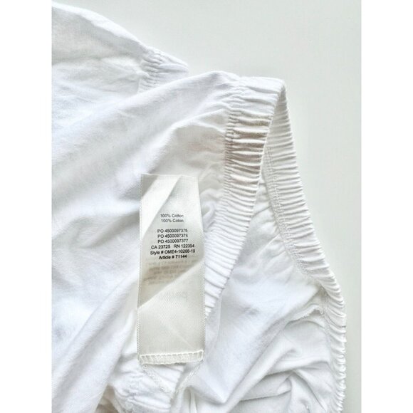 Aritzia WILFRED Piaf White Cotton Cropped Elastic Waist T-Shirt, Size XS - Picture 9 of 15